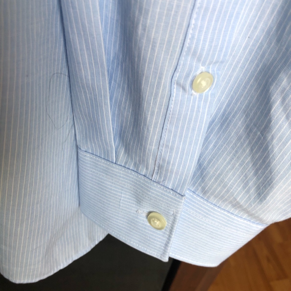 Unlisted, Kenneth Cole reg fit men 18-18 1/2, 34-35 2XL Bangladesh blue 60% cot - Picture 4 of 7